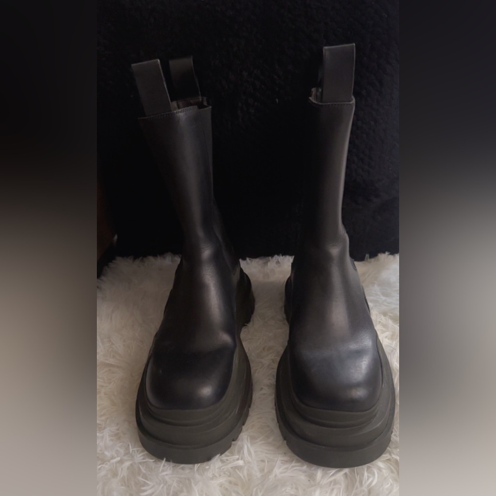 Black calf boots